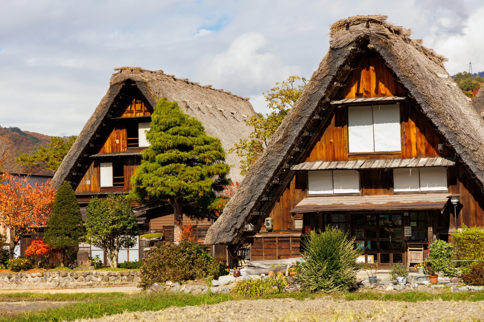 天守閣展望台，欣賞合掌村天氣的四季變化